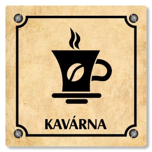 Kavárna, 80x80mm, pergamen, Kansas